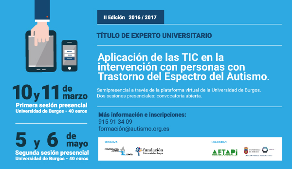 Segunda jornada presencial del Título de Experto Universitario en la aplicación de las TIC en la intervención con personas con TEA