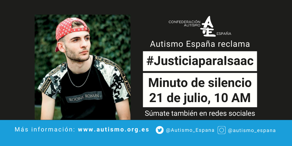 Justicia para Isaac, el chico con #Asperger #autismo asesinado en Madrid. Minuto de silencio 21 de julio a las 10 AM #JusticiaparaIsaac