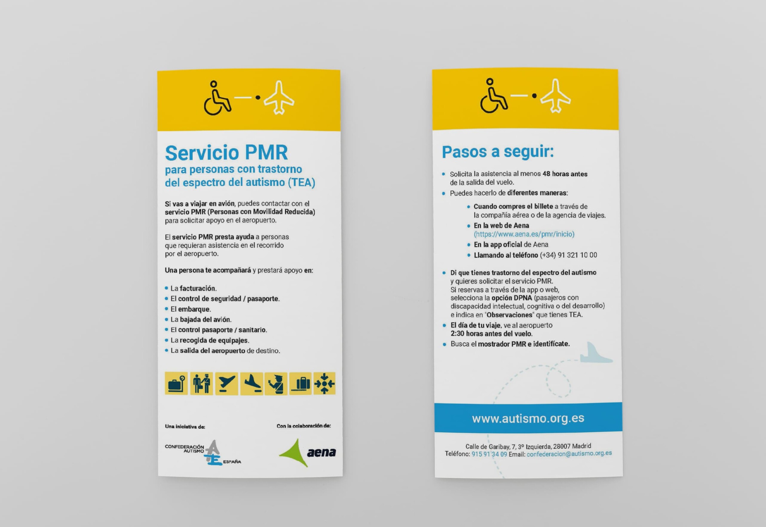 Imagen Flyer PMR de accesibilidad en aeropuertos