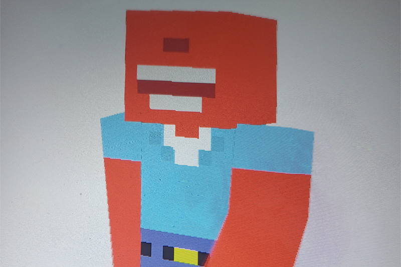 Imagen de un personaje del juego Minecraft