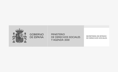 Logotipo del Ministerio de Derechos Sociales y Agenda 2030 junto con la Secretaría de Estado de Derechos Sociales