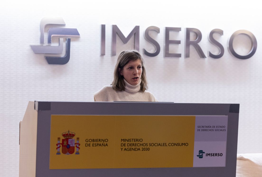 Arancha Arroyo, coordinadora del proyecto Rumbo en la Confederación Autismo España, durante su intervención en la jornada de cierre del proyecto.