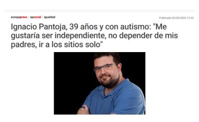 Ignacio Pantoja, 39 años y con autismo: "Me gustaría ser independiente"