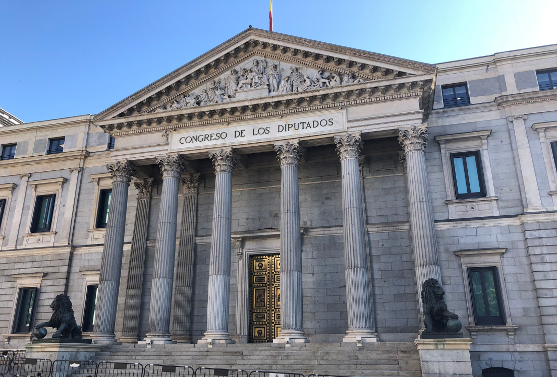 Fachada del Congreso de los Diputados de España