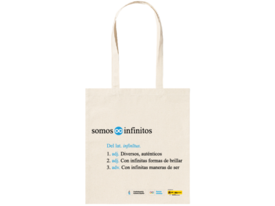 bolsa de tela con somos infinitos
